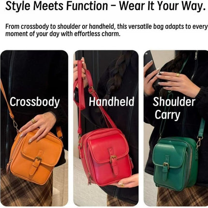 Collaborate 1 Crossbody Leather Bag, Urvashi Crossbody Leather Bag Anti Theft, Cross Body Bag, Lady's Vintage Shoulder Purse.