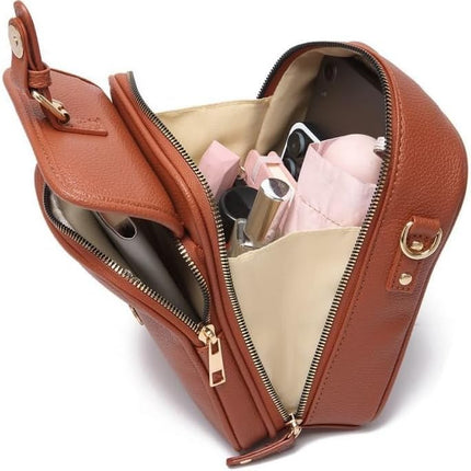 Collaborate 1 Crossbody Leather Bag, Urvashi Crossbody Leather Bag Anti Theft, Cross Body Bag, Lady's Vintage Shoulder Purse.