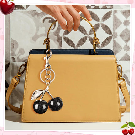 Cherry Keychain,Cherry Bag Charm,Cute Cherry Keychain for Handbag,Girls,Birthday,Gift Valentine's Day,Christmas.