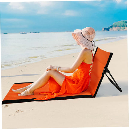 Reclining Beach Mat 15x43.3x15.8/15x26.8x15.8'' Oxford Cloth Waterproof Foldable Beach Lounge Chair Lightweight & Portable Lounger for Adults Holidays Camping Park.