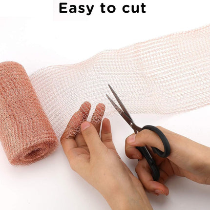 Copper Mesh Roll,Gap Blocker for Building Hole,Knitted Pure Copper Mesh Blocker for Mouse, Birds, Snail, Bat,DIY Fill Fabric,Protect Saplings&Seeds,Rodent Stopper Mesh for Home, Garden (20FT/6M).