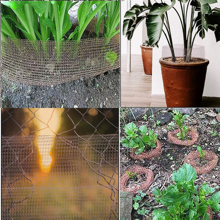 Copper Mesh Roll,Gap Blocker for Building Hole,Knitted Pure Copper Mesh Blocker for Mouse, Birds, Snail, Bat,DIY Fill Fabric,Protect Saplings&Seeds,Rodent Stopper Mesh for Home, Garden (20FT/6M).