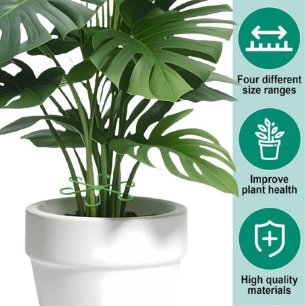 12PCS Plant Stem Support, 4 Sizes Climbing Houseplant Stem Holders, Reusable Flower Trellis Stem Hook Plant Care Growth Accessories for Flower Plants Indoor Outdoor.