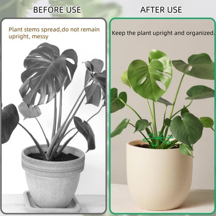 12PCS Plant Stem Support, 4 Sizes Climbing Houseplant Stem Holders, Reusable Flower Trellis Stem Hook Plant Care Growth Accessories for Flower Plants Indoor Outdoor.