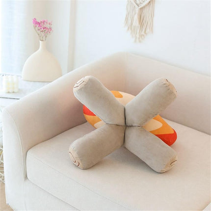 Funny Campfire Pillow Simulation Bonfire Pillow for Outdoor Camping Style Room Decor.