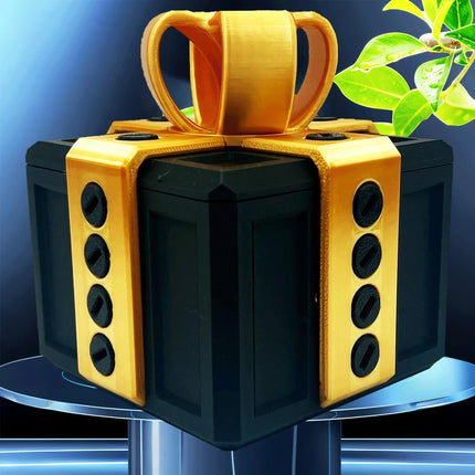 Annoying Gift Box with Screws, Large Prank Gift Box, 3D Printed Really Annoying Gift Boxes, Gift Card Money Cash Puzzle Box for Adults, Funny Fidget Boxes with 20 Screws for Christmas Festival(Black g.