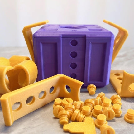 Annoying Gift Box with Screws, Large Prank Gift Box, 3D Printed Really Annoying Gift Boxes, Gift Card Money Cash Puzzle Box for Adults, Funny Fidget Boxes with 20 Screws for Christmas Festival(Black g.