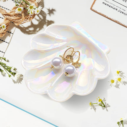 Jewelry Dish Tray, Ceramic Trinket Dish, Ring Dish, Small Jewelry Plates for Earing Necklace Bracelet, Decorative Jewelry Tray Gift for Wedding Party Mom Woman Girl.
