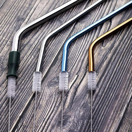2 PCS Straws Cleaning Brush Extra Wide 10mm diam Straw Brush for Washing Ss Drink Straws Tea Pot Spout Glass Bottles Mini Micro Pipe（12 inches）.