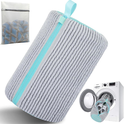 Shoe Washing Machine Bag, New Upgrade Shoe Bag For Washing Machine, 1 Shoe Washing Bag, 1 Mesh Laundry Bag, Gray.