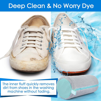 Shoe Washing Machine Bag, New Upgrade Shoe Bag For Washing Machine, 1 Shoe Washing Bag, 1 Mesh Laundry Bag, Gray.
