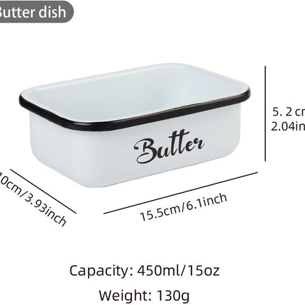 Butter Dish with Lid for Countertop, AISBUGUR Metal Butter Keeper, Includes Stainless Steel Multipurpose Butter Knife, Large Silicone-Enhanced Butter Container, Perfect Kitchen Gift - White.