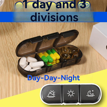 7-Day Organizer with Date Mark, Large Storage Box, PP+ABS Material, Lightweight and Travel-Friendly Design.