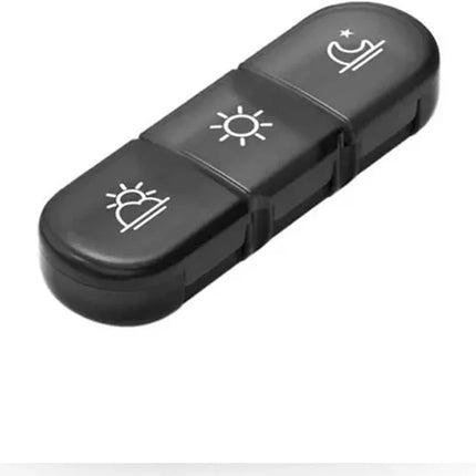 7-Day Organizer with Date Mark, Large Storage Box, PP+ABS Material, Lightweight and Travel-Friendly Design.