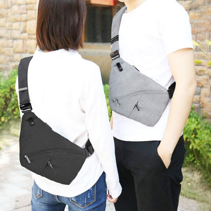 Sling Bag Male Front Cross Body Bag Anti-theft Safety Chest Pocket Pouch Shoulder Bag for Men.