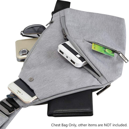 Sling Bag Male Front Cross Body Bag Anti-theft Safety Chest Pocket Pouch Shoulder Bag for Men.