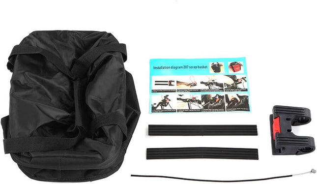 Waterproof Removable Bicycle Front Basket with Aluminum Frame, Pet Carrier & Multi-Purpose Handlebar Bag for Shopping & Outdoor Use.