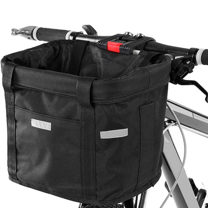 Waterproof Removable Bicycle Front Basket with Aluminum Frame, Pet Carrier & Multi-Purpose Handlebar Bag for Shopping & Outdoor Use.