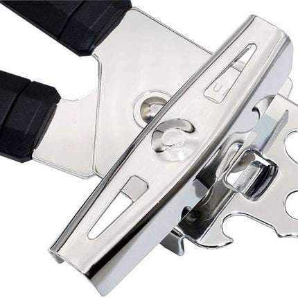Stainless Steel and PP Multifunctional Can Opener with Ergonomic Design.