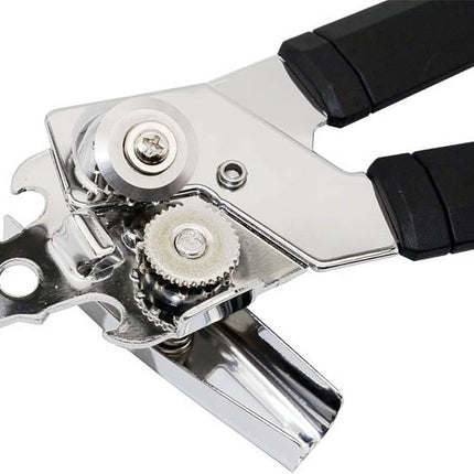 Stainless Steel and PP Multifunctional Can Opener with Ergonomic Design.