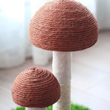 Mushroom Cat Scratching Post with Natural Sisal, Simulation Lawn Cat Climbing Shelf, Multifunctional Cat Toys Scratching Board for Play and Rest, Cat Furniture Protector.