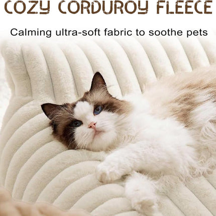 Cat Couch Bed Cute Pet Sofa Bed for Small Medium Large Cats Dogs Indoor with Non-Slip Bottom Washable Cover Fluffy Soft Comfortable Supportive Removable Cover Easy Maintenance Plush Cushion.