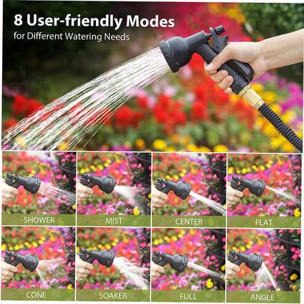 75FT Expandable Garden Hose with 8 Spraying Modes, Shut-Off Valve, Handy Water Pipe for Watering Garden and Washing Car, Expandable Water Hose Tool for Home Use.