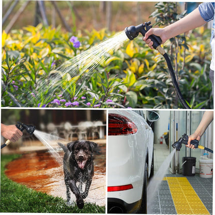75FT Expandable Garden Hose with 8 Spraying Modes, Shut-Off Valve, Handy Water Pipe for Watering Garden and Washing Car, Expandable Water Hose Tool for Home Use.