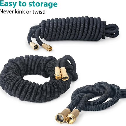 75FT Expandable Garden Hose with 8 Spraying Modes, Shut-Off Valve, Handy Water Pipe for Watering Garden and Washing Car, Expandable Water Hose Tool for Home Use.