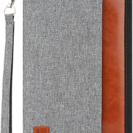 Travel Passport Wallet Family Passport Holder Documents Organizer with RFID Blocker for Men & Women.
