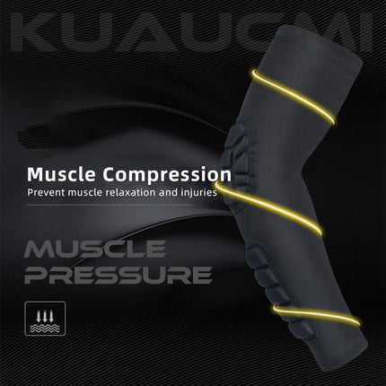 Padded Elbow Forearm Sleeves Compression Arm Protective Sleeve Basketball Shooting Protective Pad.
