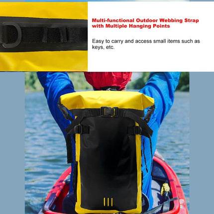 IPX6 Waterproof Backpack with 500D PVC Mesh for Outdoor Adventures, Large Capacity, Dry-Wet Separation, Functional Pockets, Design.