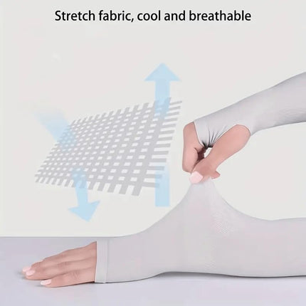 UV Sports Arm Sleeves for Running, Cycling, Fishing, and Outdoor Activities with Cooling and Sunscreen Features.