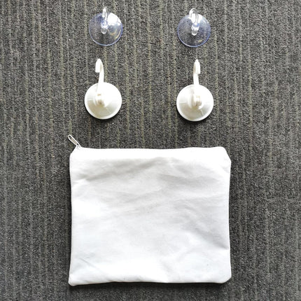 Polyester Fiber Beard Apron with Suction Cups and Storage Pouch, White or Black Option.
