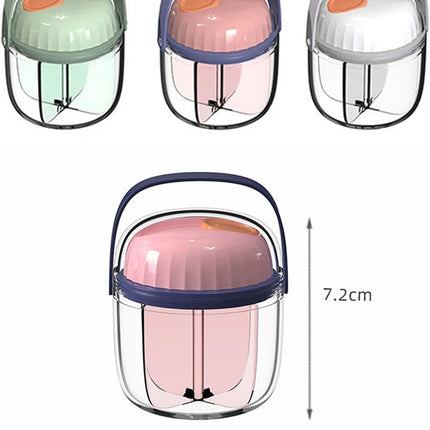 Portable Rotating Organizer Box - 7 Compartment PC Material for, Travel Storage, Design.