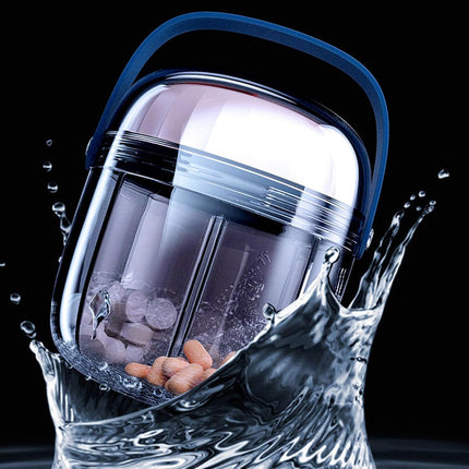 Portable Rotating Organizer Box - 7 Compartment PC Material for, Travel Storage, Design.