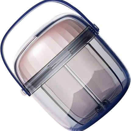 Portable Rotating Organizer Box - 7 Compartment PC Material for, Travel Storage, Design.