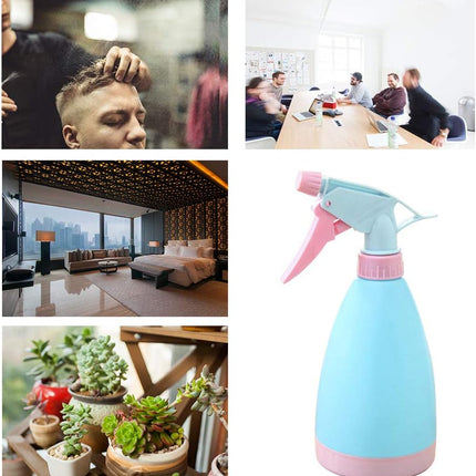 500ml Dual-Mode PP Spray Bottle with Adjustable Stream/Mist, Pink/Blue, 16oz, 8x21cm, 55g for Home, Office, Hospitality & Outdoor Use.