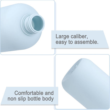 6 PCS Shampoo Travel Bottles, 200ml Refillable Travel Bottles Set for Toiletries,Empty Plastic Squeeze Bottles with Flip Cap for Conditioner, Lotions and Creams (Light Blue).