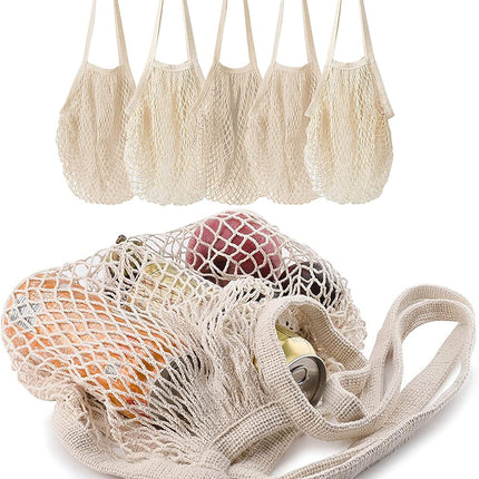 Cotton String Shopping Bags Reusable Washable Grocery Mesh Organizer Net.