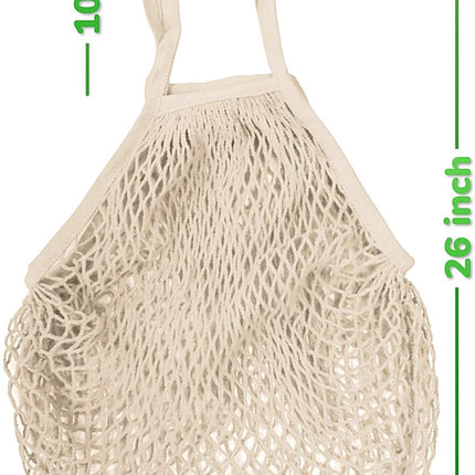 Cotton String Shopping Bags Reusable Washable Grocery Mesh Organizer Net.
