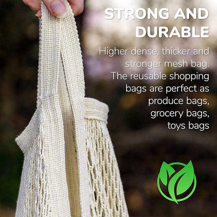 Cotton String Shopping Bags Reusable Washable Grocery Mesh Organizer Net.