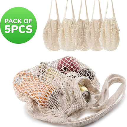 Cotton String Shopping Bags Reusable Washable Grocery Mesh Organizer Net.