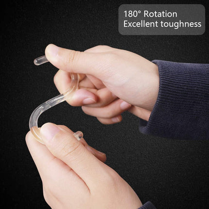 24 pcs Shower Curtain Rings Plastic Curtain C Rings Hook Hanger Bath Drape Loop Clip Glide Bathroom Shower Window Rod (Clear).