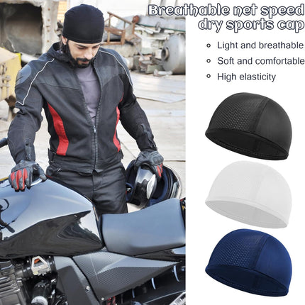 3 Pack Under Helmet Caps, Breathable Cycling Helmet Liner, Summer Cycling Skull Caps, Wicking Running Hats, Under Helmet Hats for Men Women, Perfect for Running Sports Cycling Motorcycle.