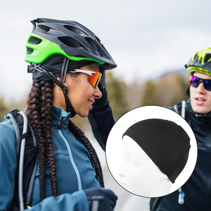 3 Pack Under Helmet Caps, Breathable Cycling Helmet Liner, Summer Cycling Skull Caps, Wicking Running Hats, Under Helmet Hats for Men Women, Perfect for Running Sports Cycling Motorcycle.