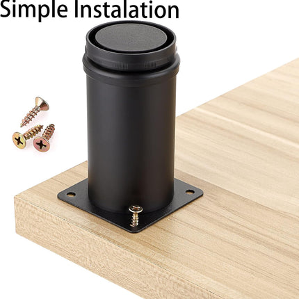 4Pcs 4 Inch Adjustable Replacement Furniture Legs Feets - Stainless Steel Table Legs Extenders Heavy Duty Furniture Risers Lifters for Cabinet Sofa Chair Desk.