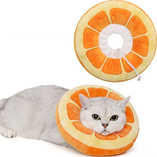 Adjustable Cat Cone Collar Soft, Cute Cat Donut Collar After Surgery, Kitten Recovery Cones to Stop Licking.