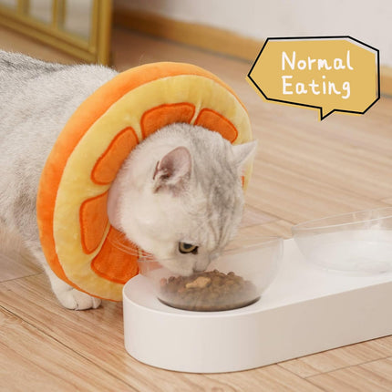 Adjustable Cat Cone Collar Soft, Cute Cat Donut Collar After Surgery, Kitten Recovery Cones to Stop Licking.