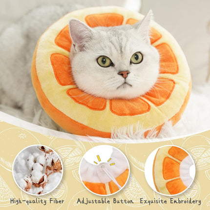 Adjustable Cat Cone Collar Soft, Cute Cat Donut Collar After Surgery, Kitten Recovery Cones to Stop Licking.